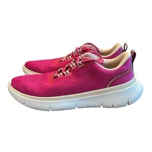 Cole Haan Zerogrand Journey Running Sneaker Shoe Fuchsia Pink Knit Athletic 9.5B